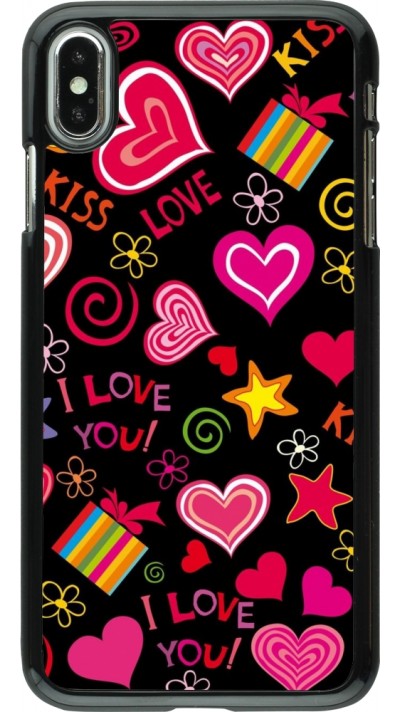 iPhone Xs Max Case Hülle - Valentine 2023 love symbols