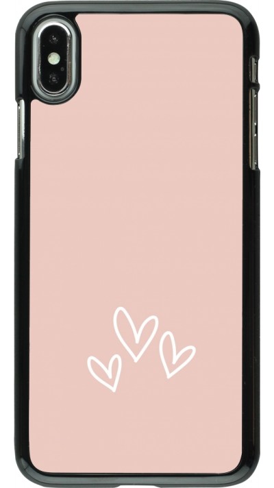 iPhone Xs Max Case Hülle - Valentine 2023 three minimalist hearts