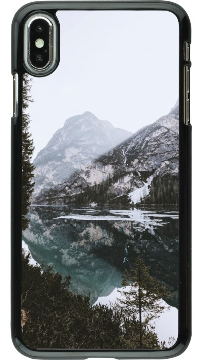 Coque iPhone Xs Max - Winter 22 snowy mountain and lake