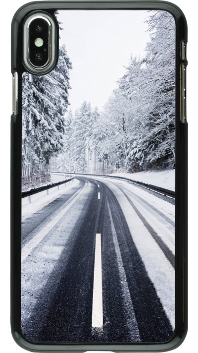 Coque iPhone Xs Max - Winter 22 Snowy Road