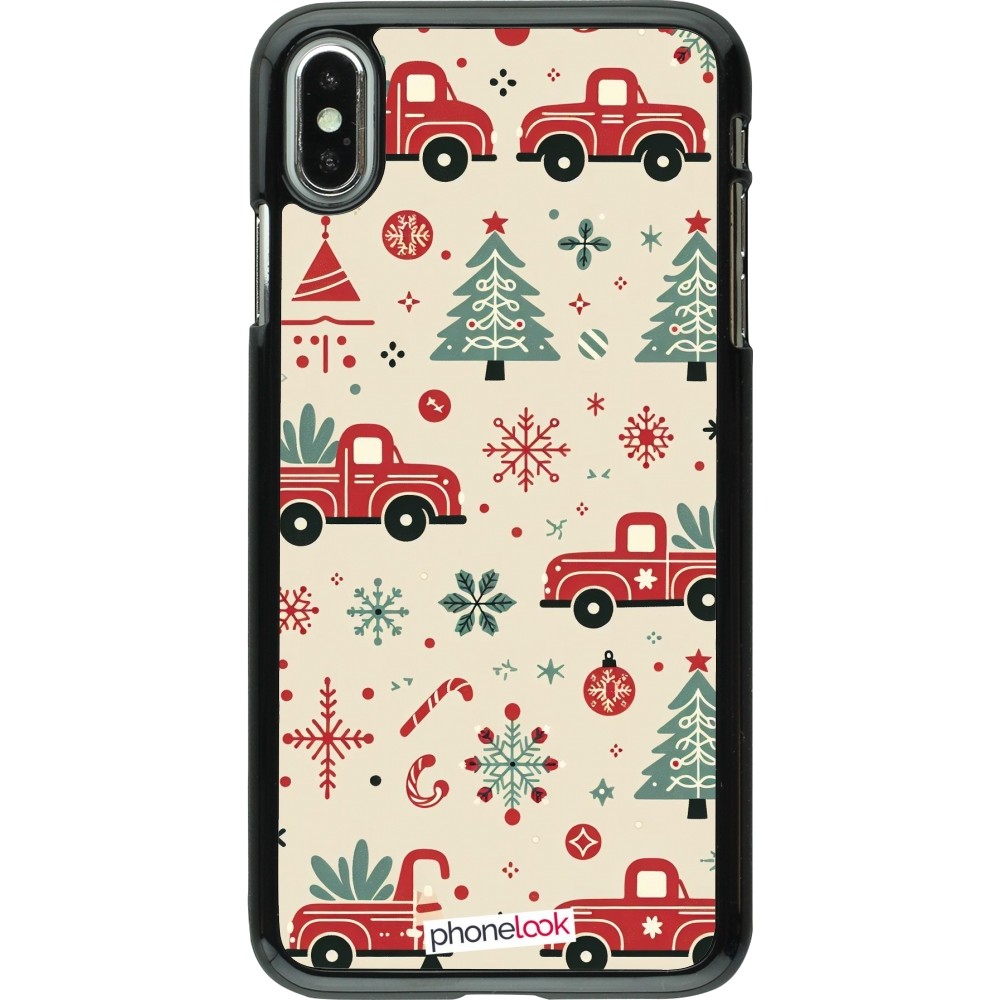 Coque iPhone Xs Max - Noël 2024 Camion Sapin