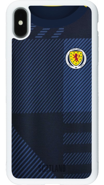 iPhone Xs Max Case Hülle - Silikon weiss Schottland personalisierbares Fussballtrikot