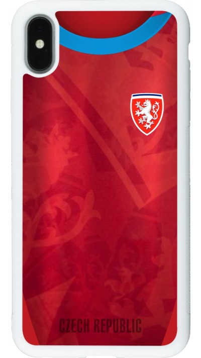 iPhone Xs Max Case Hülle - Silikon weiss Tschechische Republik personalisierbares Fussballtrikot