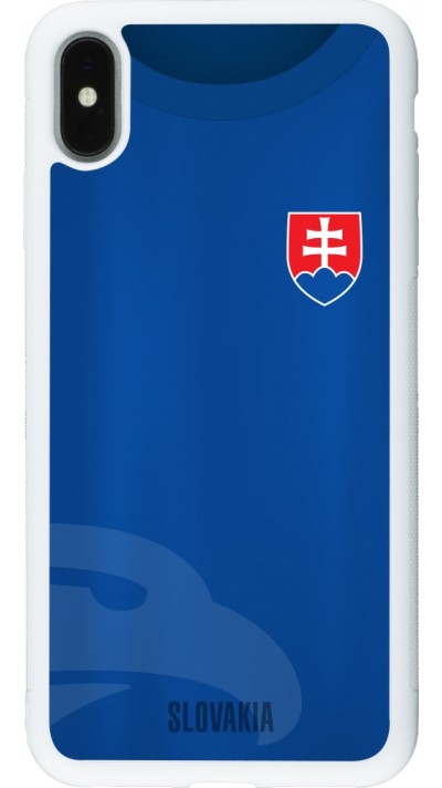 iPhone Xs Max Case Hülle - Silikon weiss Fussballtrikot Slowakei