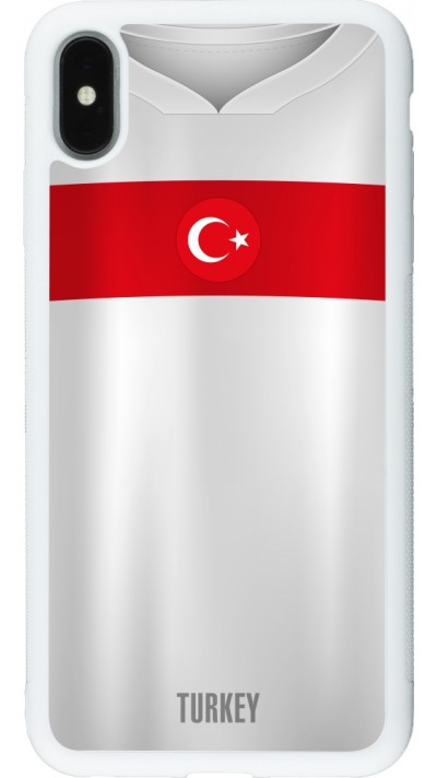 iPhone Xs Max Case Hülle - Silikon weiss Türkei personalisierbares Fussballtrikot