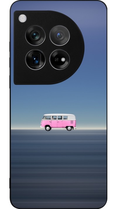 Coque OnePlus 12 - Silicone rigide noir Spring 23 pink bus