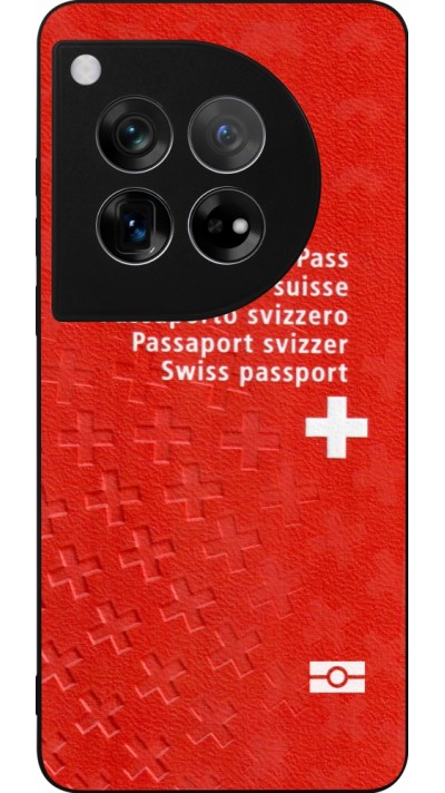 OnePlus 12 Case Hülle - Silikon schwarz Swiss Passport