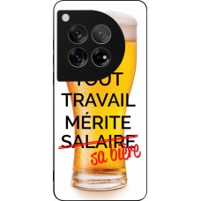 OnePlus 12 Case Hülle - Silikon schwarz Tout travail mérite sa bière