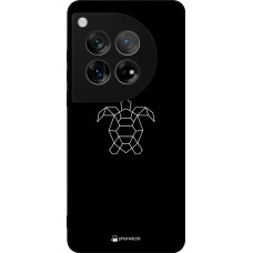 OnePlus 12 Case Hülle - Silikon schwarz Turtles lines on black