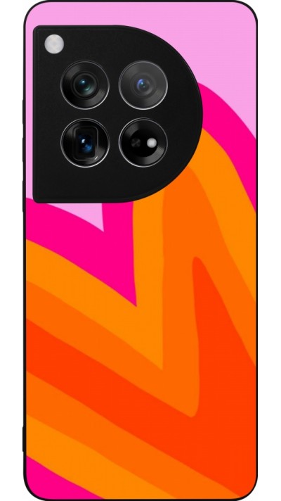 OnePlus 12 Case Hülle - Silikon schwarz Valentine 2024 heart gradient