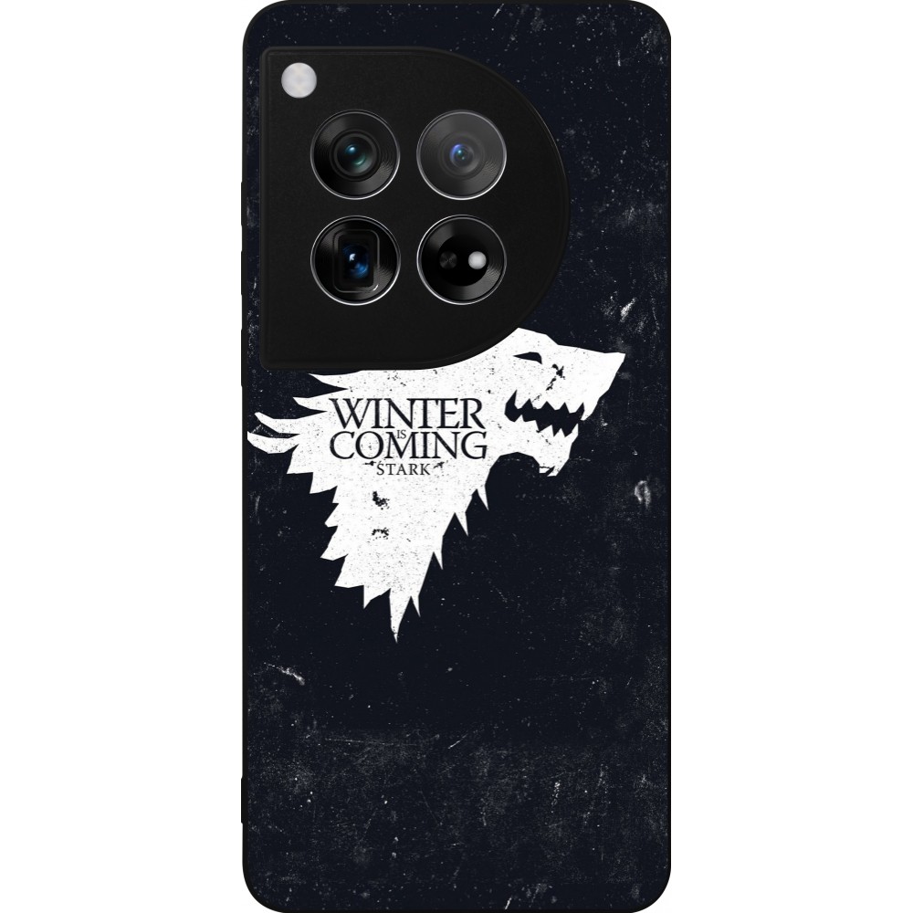 OnePlus 12 Case Hülle - Silikon schwarz Winter is coming Stark