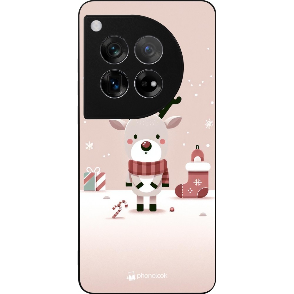 OnePlus 12 Case Hülle - Silikon schwarz Weihnachten 2023 Choupinette Rentier