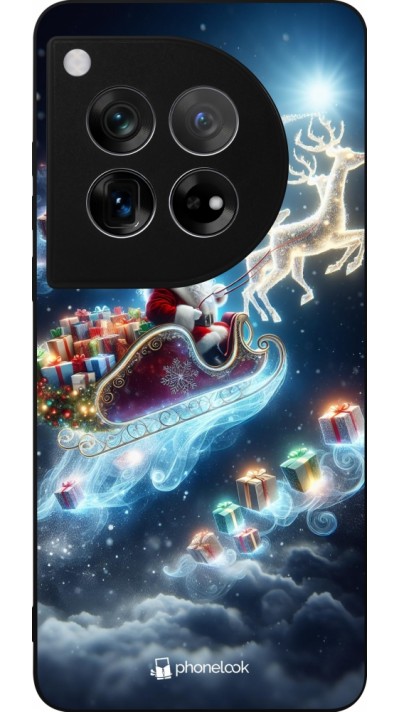 OnePlus 12 Case Hülle - Silikon schwarz Weihnachten 2023 Verzauberter Weihnachtsmann