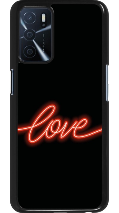 Coque Oppo A16s - Valentine 2023 neon love