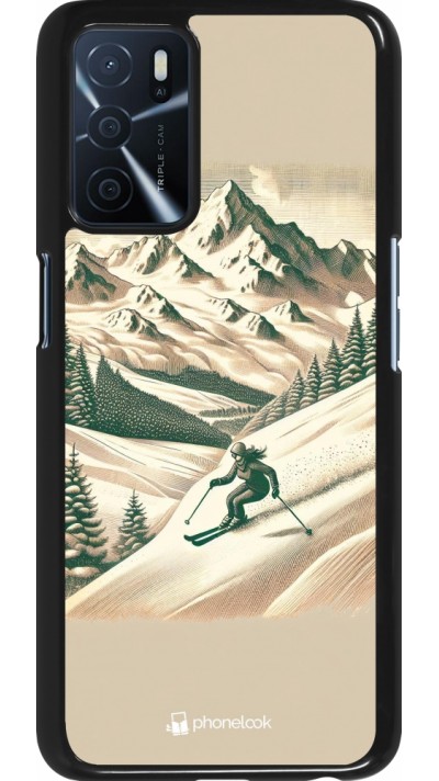 Coque OPPO A16s - Vintage Ski Mountain