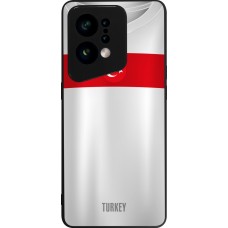 OPPO Find X5 Case Hülle - Silikon schwarz Türkei personalisierbares Fussballtrikot