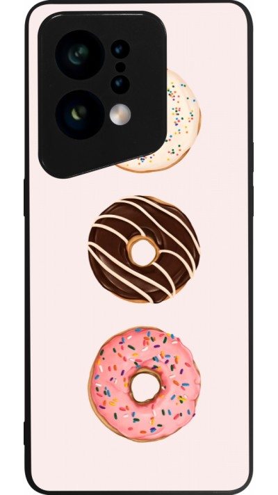 Coque OPPO Find X5 - Silicone rigide noir Spring 23 donuts