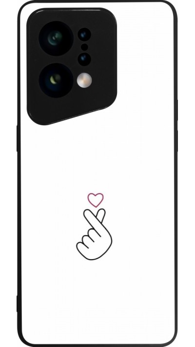 OPPO Find X5 Case Hülle - Silikon schwarz Valentine 2024 heat by Millennials