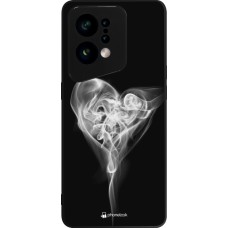 Coque OPPO Find X5 - Silicone rigide noir Valentine 2022 Black Smoke