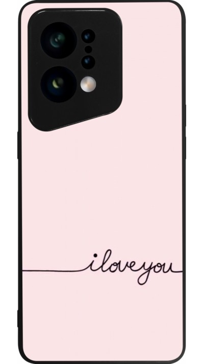 OPPO Find X5 Case Hülle - Silikon schwarz Valentine 2023 i love you writing