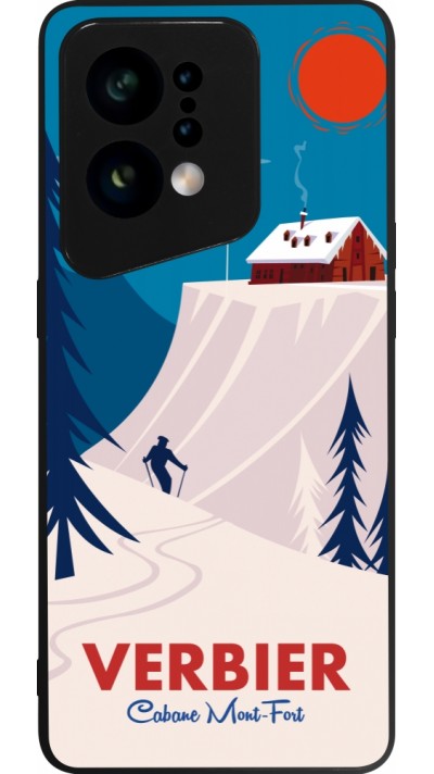 OPPO Find X5 Case Hülle - Silikon schwarz Verbier Cabane Mont-Fort