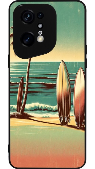 Coque OPPO Find X5 Pro - Silicone rigide noir Surf Paradise