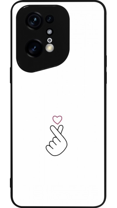 Coque OPPO Find X5 Pro - Silicone rigide noir Valentine 2024 heat by Millennials