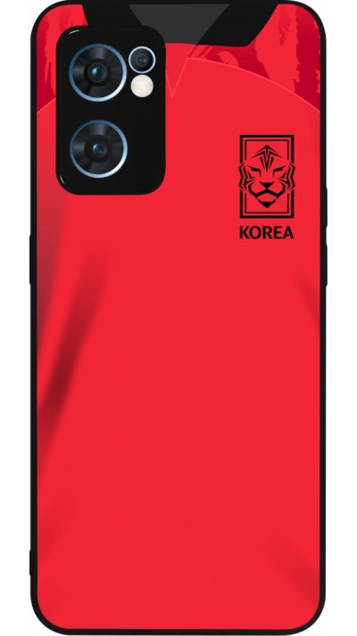 OPPO Reno7 5G Case Hülle - Silikon schwarz Südkorea 2022 personalisierbares Fussballtrikot