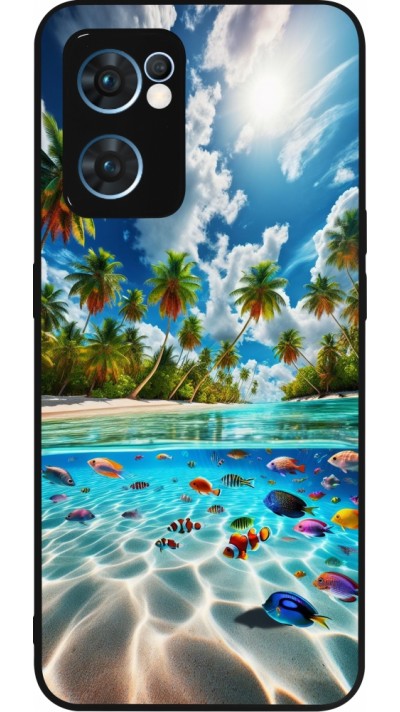 OPPO Reno7 5G Case Hülle - Silikon schwarz Strandparadies