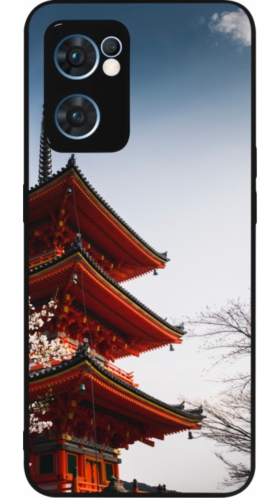 Coque OPPO Reno7 5G - Silicone rigide noir Spring 23 Japan