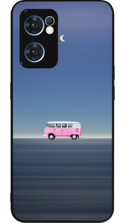 Coque OPPO Reno7 5G - Silicone rigide noir Spring 23 pink bus