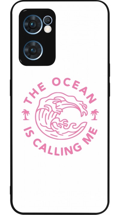 Coque OPPO Reno7 5G - Silicone rigide noir The Ocean is calling me