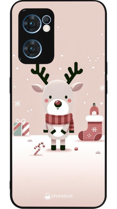 OPPO Reno7 5G Case Hülle - Silikon schwarz Weihnachten 2023 Choupinette Rentier