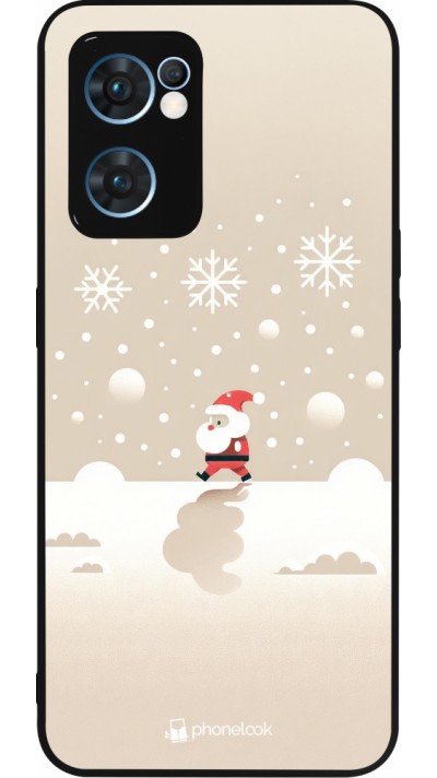 OPPO Reno7 5G Case Hülle - Silikon schwarz Weihnachten 2023 Minimalistischer Weihnachtsmann