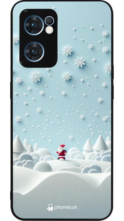 OPPO Reno7 5G Case Hülle - Silikon schwarz Weihnachten 2023 Kleiner Vater Schneeflocke