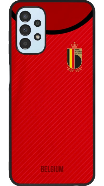 Samsung Galaxy A13 Case Hülle - Silikon schwarz Belgien 2022 personalisierbares Fußballtrikot