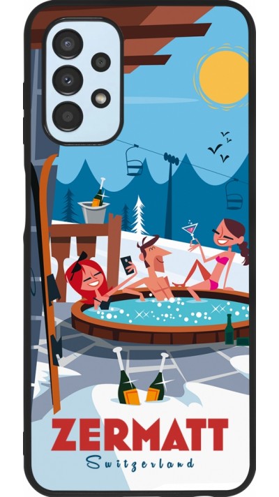 Coque Samsung Galaxy A13 5G - Silicone rigide noir Zermatt Mountain Jacuzzi