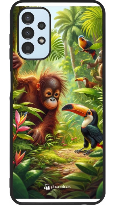 Samsung Galaxy A13 5G Case Hülle - Silikon schwarz Tropischer Dschungel Tayrona