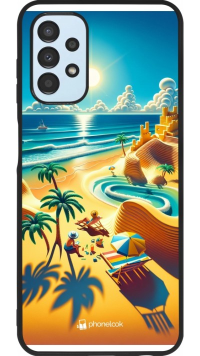 Coque Samsung Galaxy A13 5G - Silicone rigide noir Sunset Breeze