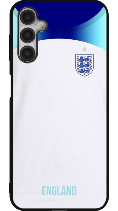 Coque Samsung Galaxy A14 5G - Silicone rigide noir Maillot de football Angleterre 2022 personnalisable