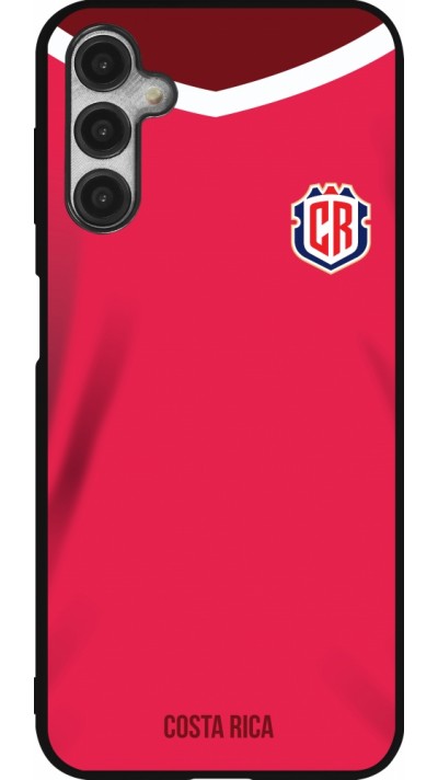 Coque Samsung Galaxy A14 5G - Silicone rigide noir Maillot de football Costa Rica 2022 personnalisable