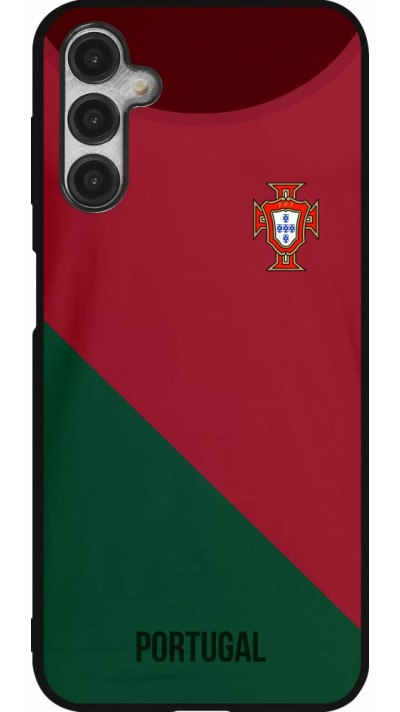 Coque Samsung Galaxy A14 5G - Silicone rigide noir Maillot de football Portugal 2022