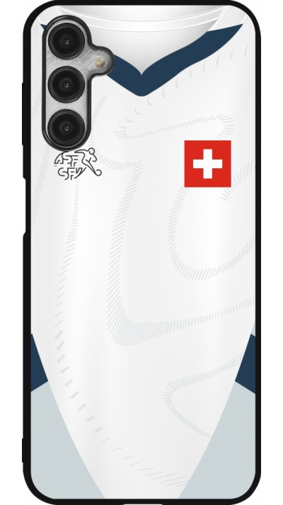Samsung Galaxy A14 5G Case Hülle - Silikon schwarz Schweiz Away personalisierbares Fussballtrikot