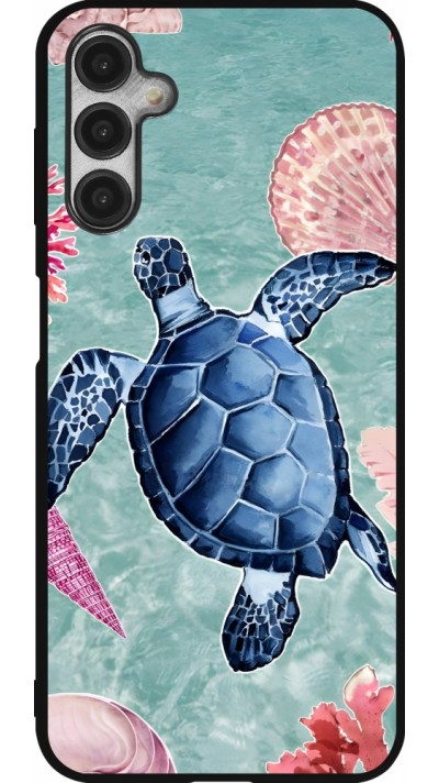 Coque Samsung Galaxy A14 5G - Silicone rigide noir Preppy Turtle