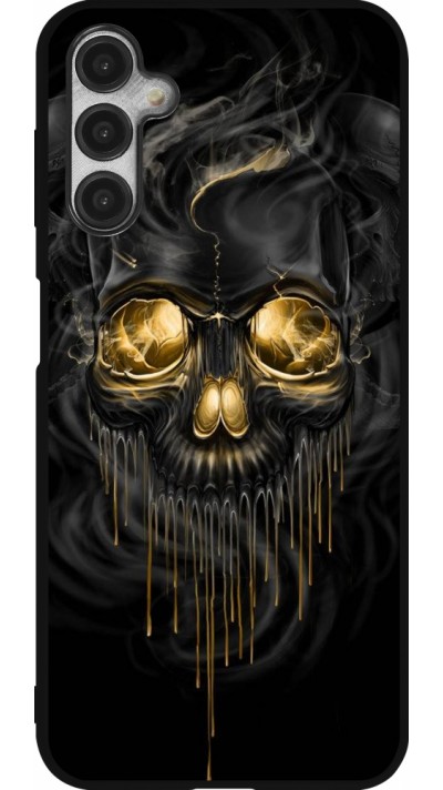 Coque Samsung Galaxy A14 5G - Silicone rigide noir Skull 02