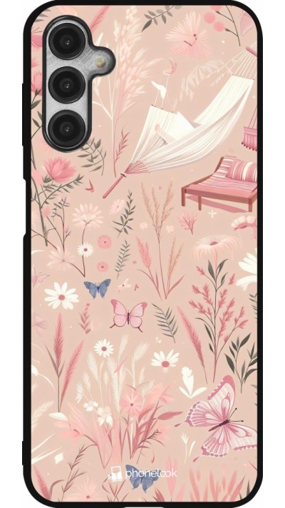 Coque Samsung Galaxy A14 5G - Silicone rigide noir Summer Pastel Pattern