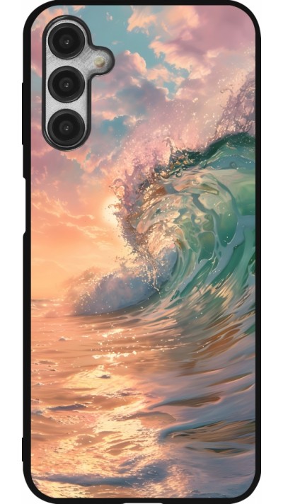 Samsung Galaxy A14 5G Case Hülle - Silikon schwarz Wave Sunset