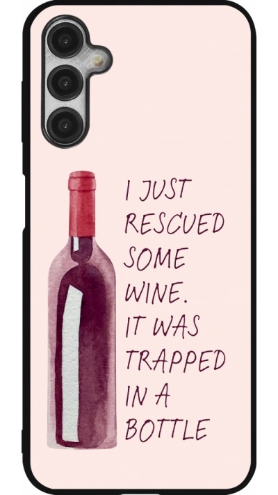 Coque Samsung Galaxy A14 5G - Silicone rigide noir I just rescued some wine