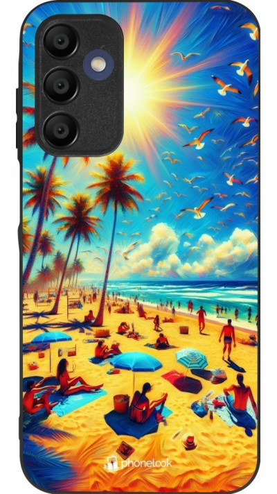 Samsung Galaxy A15 Case Hülle - Silikon schwarz Sommer Paradies Farbe