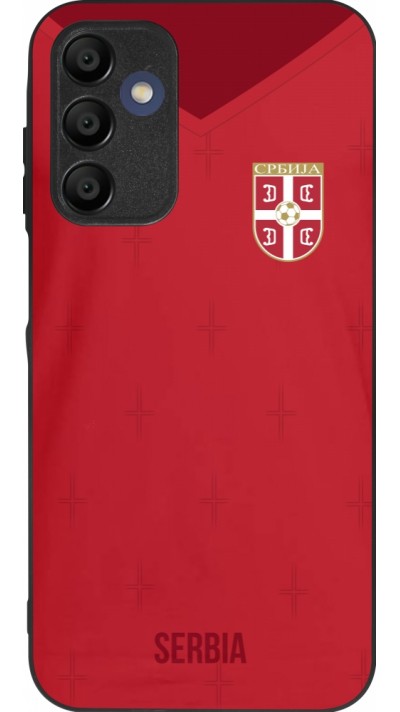 Samsung Galaxy A15 Case Hülle - Silikon schwarz Serbien 2022 personalisierbares Fussballtrikot